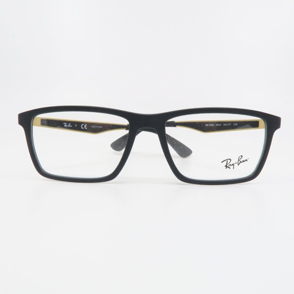 Ray-Ban RB 7056 5644 Unisex Rectangle Matte Black - Picture 2 of 6